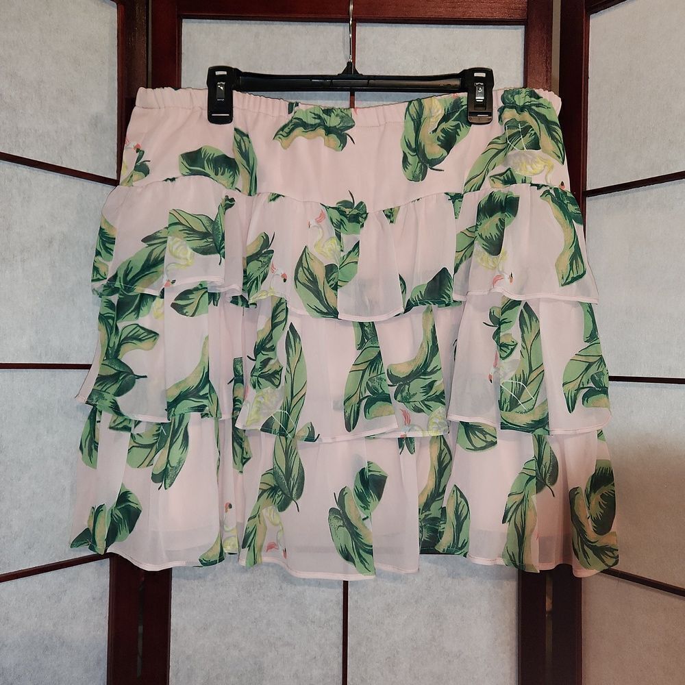 The Webster at Target Tropical Palm Tiered Frilly Skirt - Picture 5 of 8